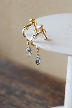 画像5: herbário　【天然石】ブラックルチルインクォーツのイヤリング【ピアスに変更可能】