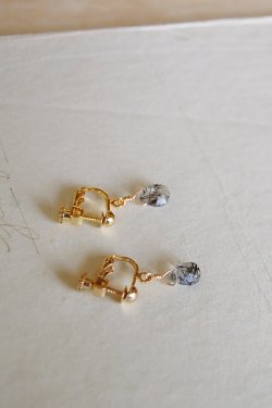 画像2: herbário　【天然石】ブラックルチルインクォーツのイヤリング【ピアスに変更可能】