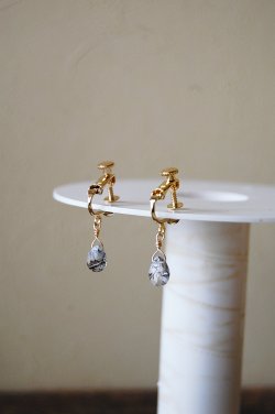 画像4: herbário　【天然石】ブラックルチルインクォーツのイヤリング【ピアスに変更可能】