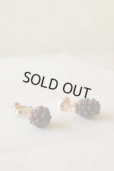 画像3: herbário　ぶどうのイヤリング（ピオーネ）【ピアスに変更可能】【一点限り】 (3)