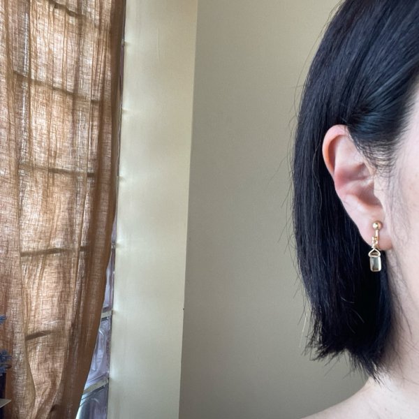 画像6: herbário　【天然石】シトリンのイヤリング【ピアスに変更可能】 (6)