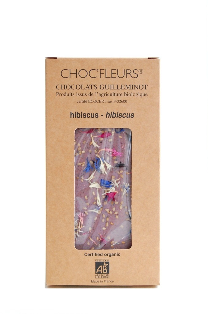 Choc Fleurs 花チョコレート ハイビスカス 100g Choc Fleurs 花チョコレート ハイビスカス 100g