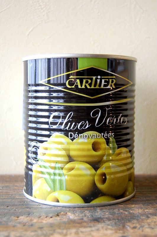 CARTIER 種抜きグリーンオリーブ 業務用缶(360g) - 輸入食材屋 PORCO BACIO